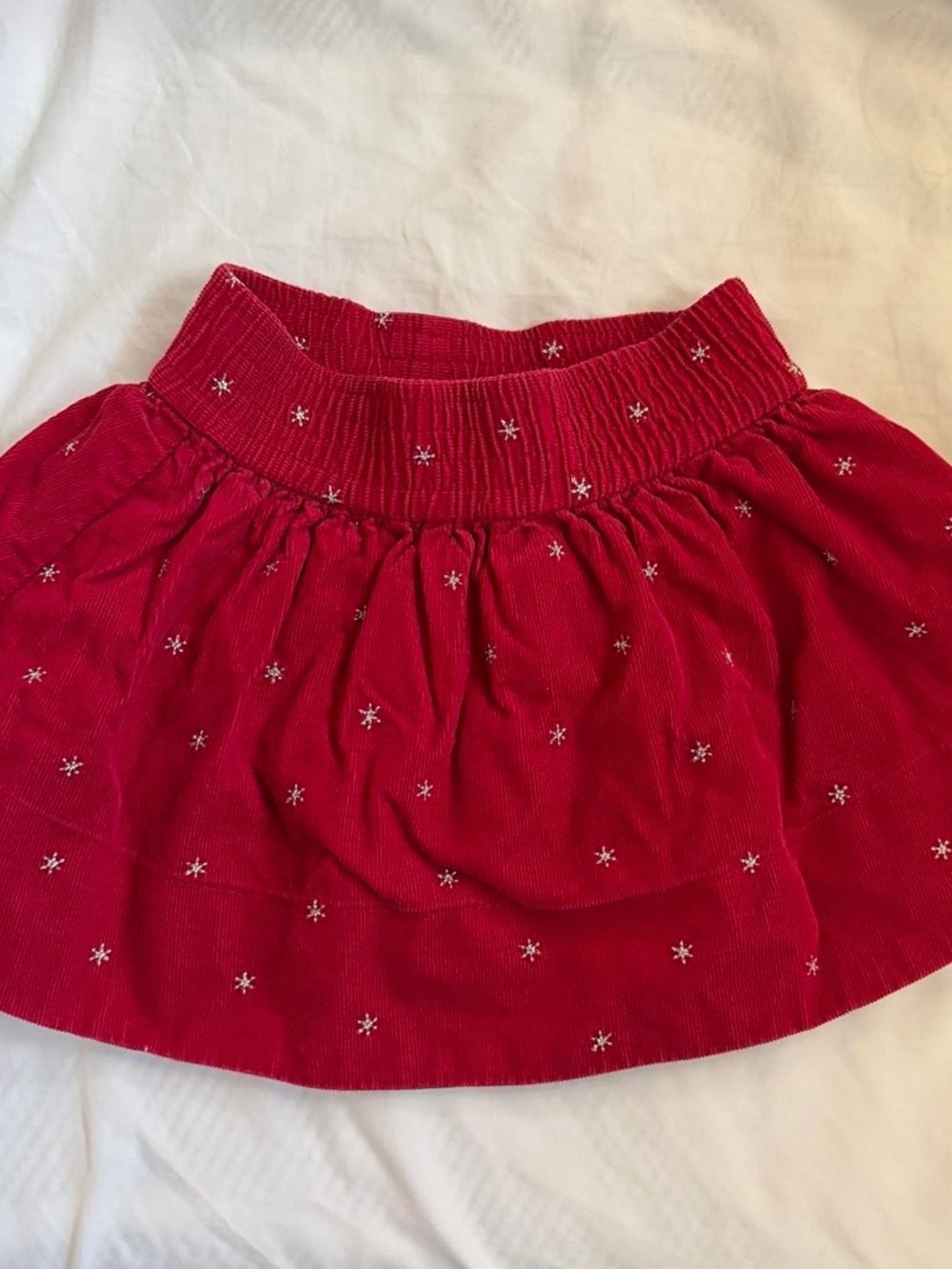 OshKosh B'gosh Red Corduroy Skater Skirt with Star Embroidery